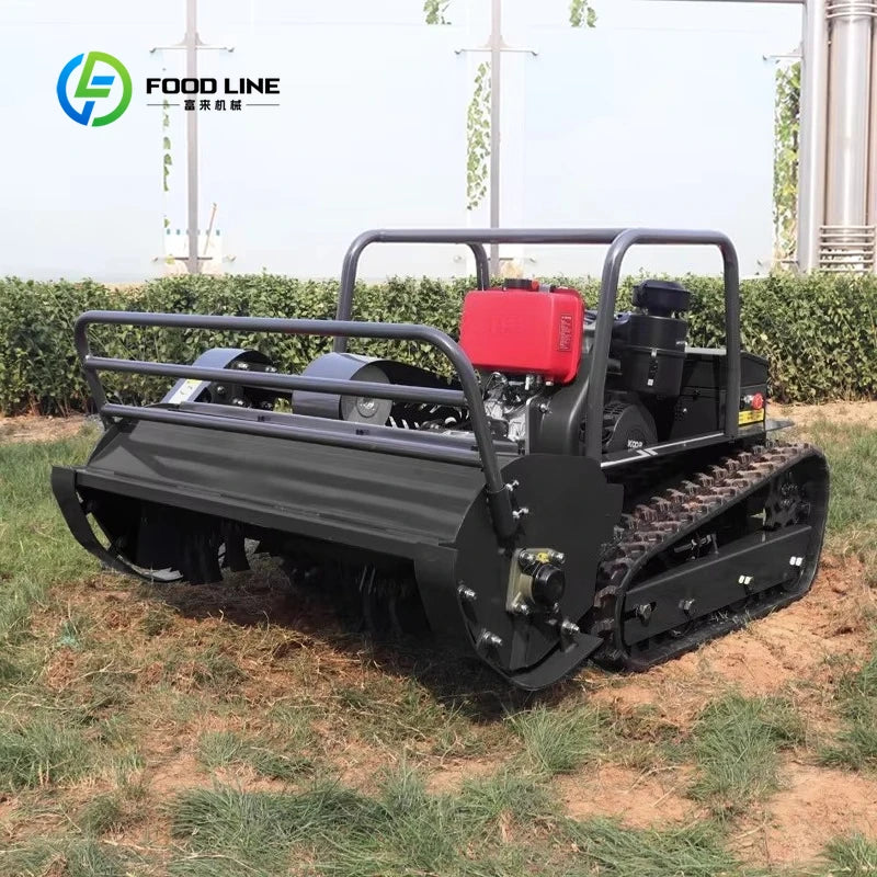 Cortador de Grama Elétrico Robótico de Esteira para Uso Doméstico, Personalizado, com Lâminas de 800mm, 1000mm, 1200mm, para Cortar Grama