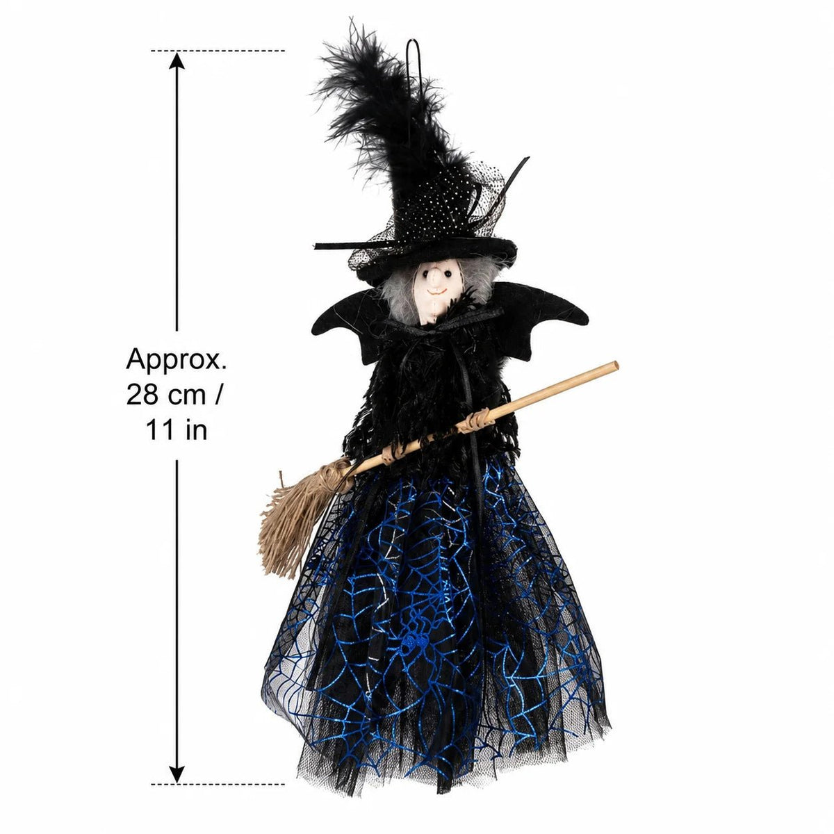 Enfeites de Bruxa de Halloween para Pendurar com Vassoura, Perfeitos para Festa de Halloween e Decoração de Casa Assombrada, Decoração Festiva para o Lar - Kasa & Pet