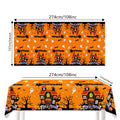 Toalhas de mesa com tema de Halloween, decorações de festa fantasma de abóbora, mesa retangular de plástico, lembranças para crianças, decoração de mesa, suprimentos para festas