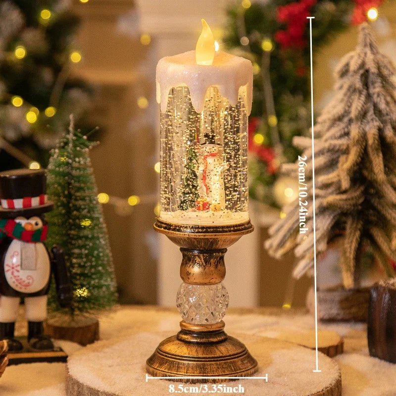 Crystal Snow Candles Lights para Decorações de Natal, Scene Layout, Holiday Gifts, Children's Birthday Gifts - Kasa & Pet