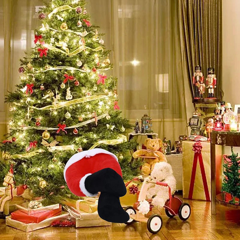 Decoração da árvore de natal papai noel pernas de pelúcia porta decoração papai noel elf perna decoração de natal para casa pendurado ornamentos 2024