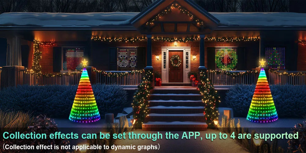 Presentes de Natal 2027, 1,8m/5,9ft, 400 LEDs, Luzes de Cordão para Árvore de Natal, Luzes Decorativas Internas com Mudança de Cor para Decoração de Casa em Feriados