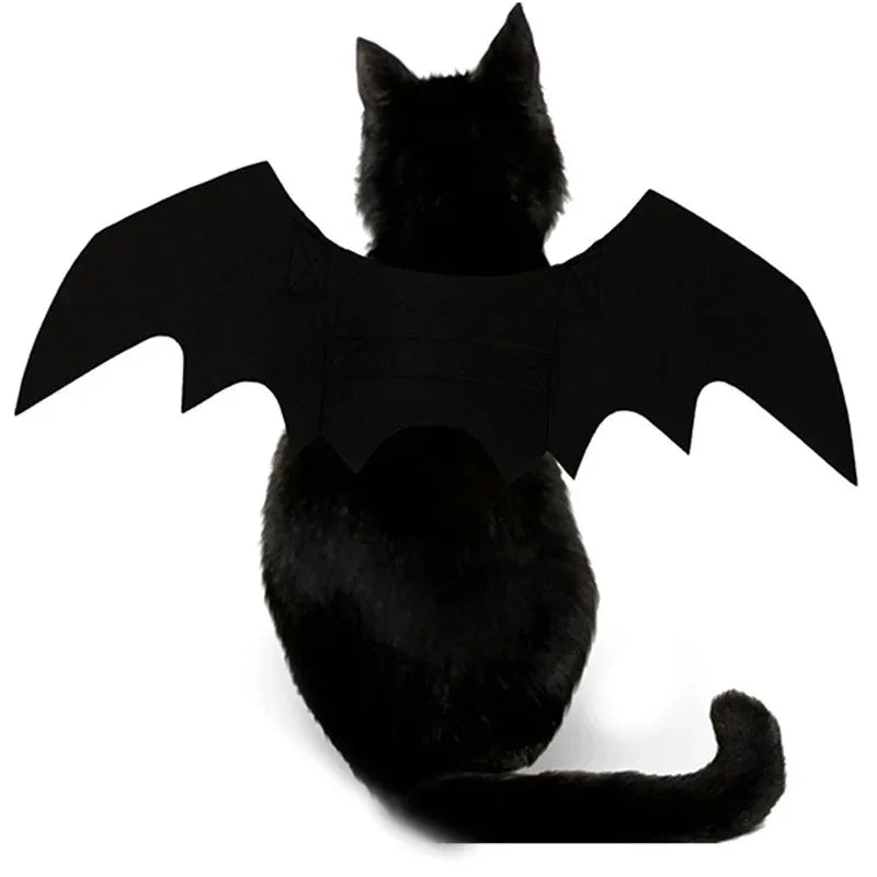 Black Bat Wings Harness Cosplay Costume para Animais de Estimação, Halloween, Fofos, Kawaii, Gato, Gatinho, Cão, Cachorro, Roupas, Presente de Festa
