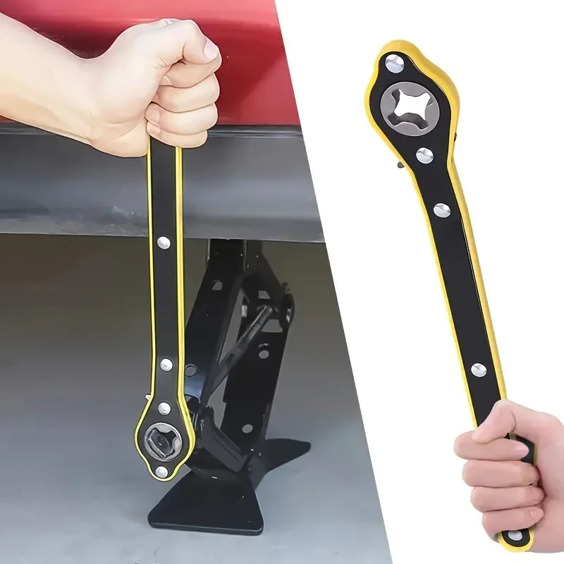 Carro de poupança de trabalho jack chave de catraca tesoura jack garagem pneu roda lug chave lidar com chave de poupança de trabalho ferramenta de reparo do carro