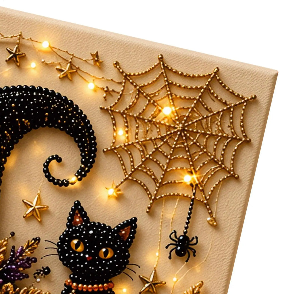 Kit de Arte com Pérolas para Halloween, Artesanato Assustador Ideal para Iniciantes, Lembranças de Festa, Decoração DIY de Fantasmas para Casa, Escritório, Sala de Estar, Estúdio e Festa