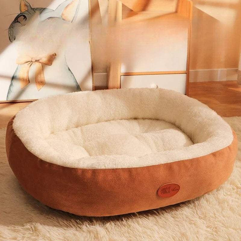Ninho quente engrossado para outono e inverno ninho de animais de estimação ninho de cachorro esteira ninho de gato grande e pequeno cão de pelúcia toda a temporada cama universal para animais de estimação