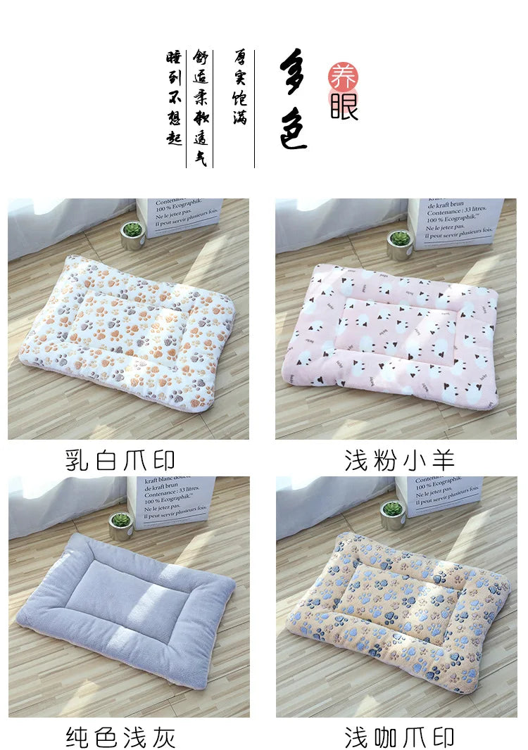 Dupla face pet esteira esteiras de pelúcia curta cama de dormir para gatos cães pequenos bonito almofada para animais de estimação cobertor quente gatinho almofada gato sofá cama