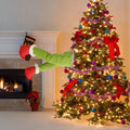 Decoração de árvore de natal, porta de pelúcia, decoração de pernas de elfo de santa, enfeites pendurados para casa, presente para crianças, suprimentos surpresa