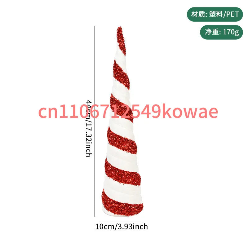 Decorações de Natal: Torre de Árvore Cônica, Decoração de Mesa em Plástico em Forma de V, Decoração de Vitrine para Cafeteria