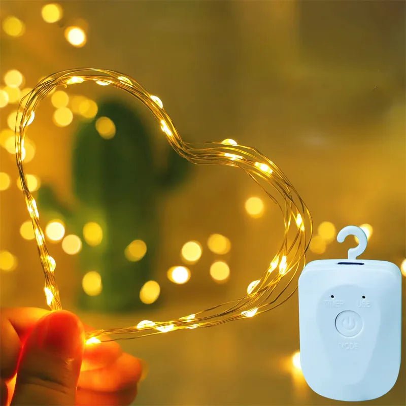 Luzes de fadas de natal recarregável led à prova d' água rgb luz de corda 8 modos design destacável para decoração de festa de casamento de árvore de natal
