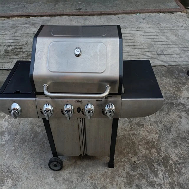 Armários e Ilhas para Churrasqueiras de Cozinha Externa em Aço Inoxidável 304 de Alta Resistência, com Grelhadores de Churrasco a Carvão, GLP e Gás Natural, com Rotação Visual