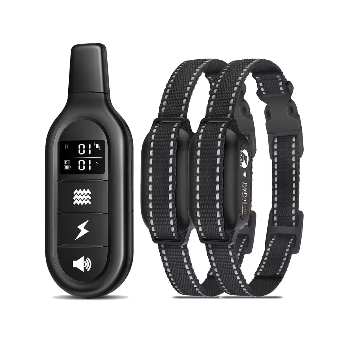 Coleira de Treinamento para Cães 3300FT para 1/2/3 Cães, Coleira Elétrica à Prova d'Água IPX7 para Todos os Tamanhos de Cães, Coleira de Choque Recarregável Anti-Latido Kasa & Pet