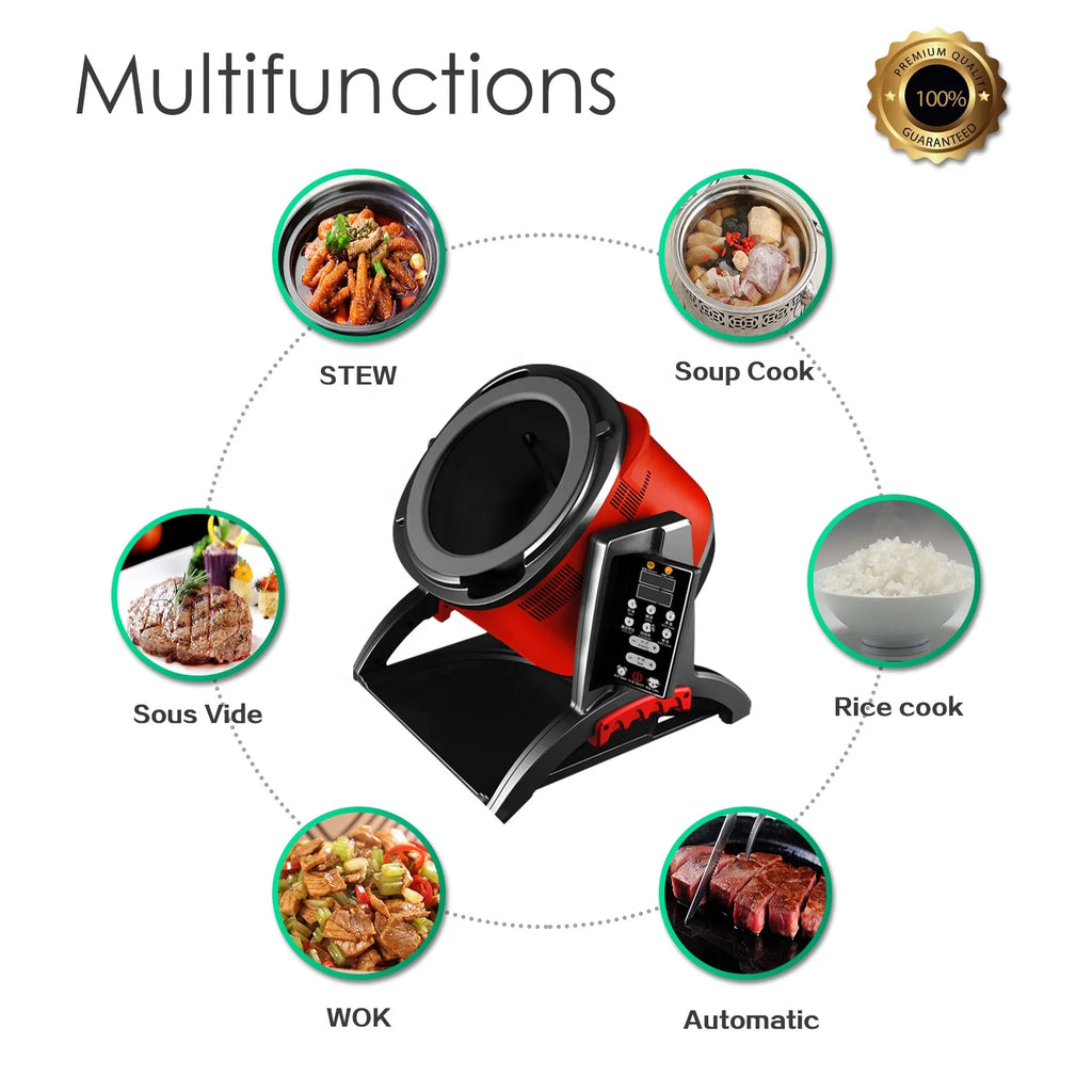 Equipamento de cozinha, máquina de cozinhar automática, tipo tambor inteligente