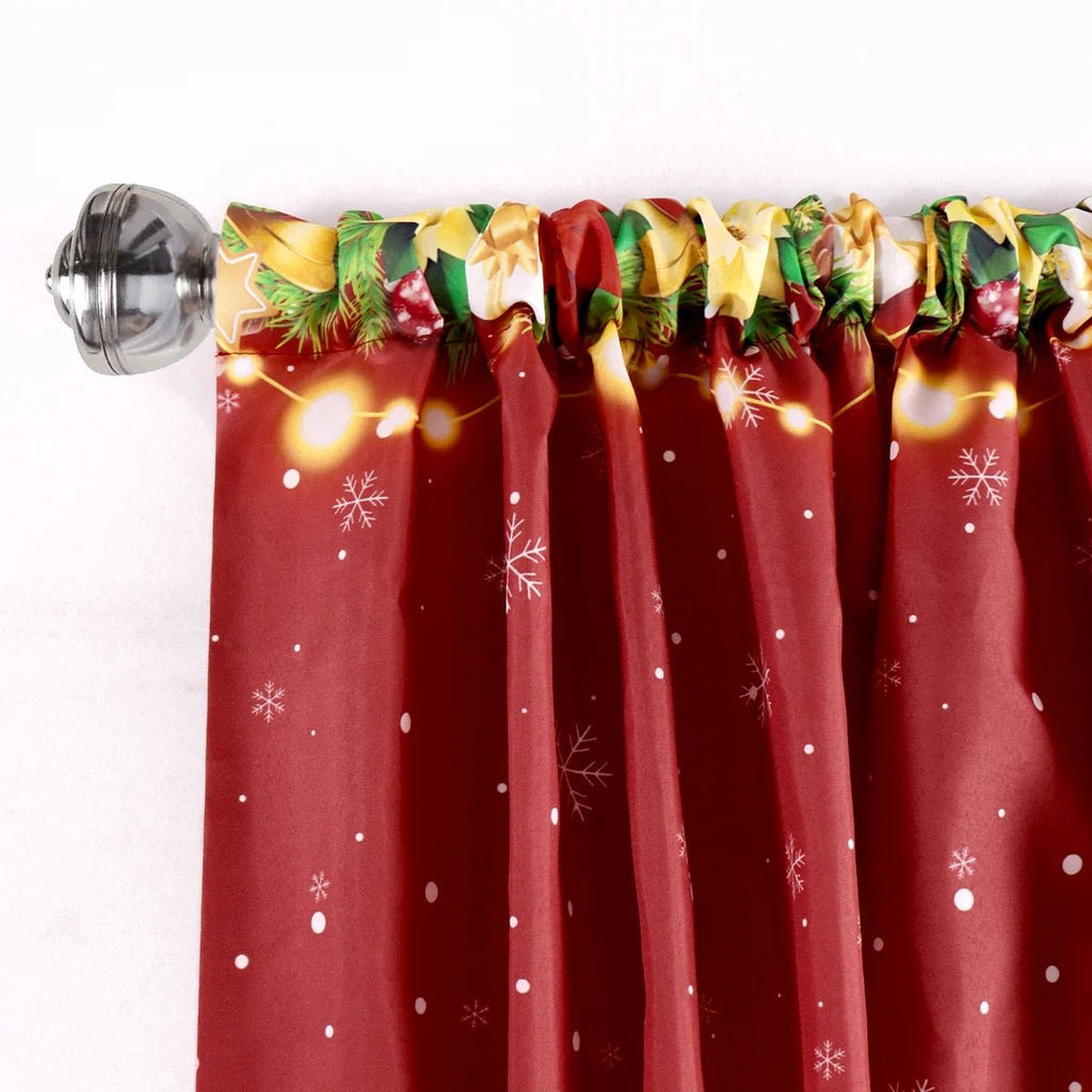 1/2 peças de cortina de Natal, decoração de Feliz Natal para casa, cortina de Natal 2025, enfeites de janela, presente de Natal 2026.
