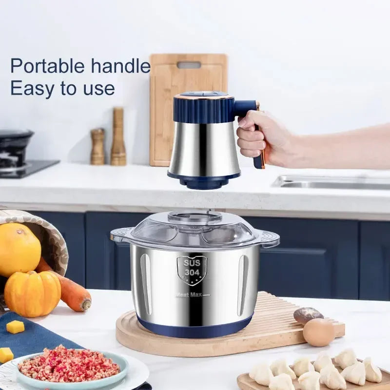 Moedores de Carne Elétricos Multifuncionais, Processador De Alimentos Para Bebês, Triturador De Alimentos, Fatiador De Vegetais, Baby Chopper, Aço Inoxidável 304, 5L, 110V US