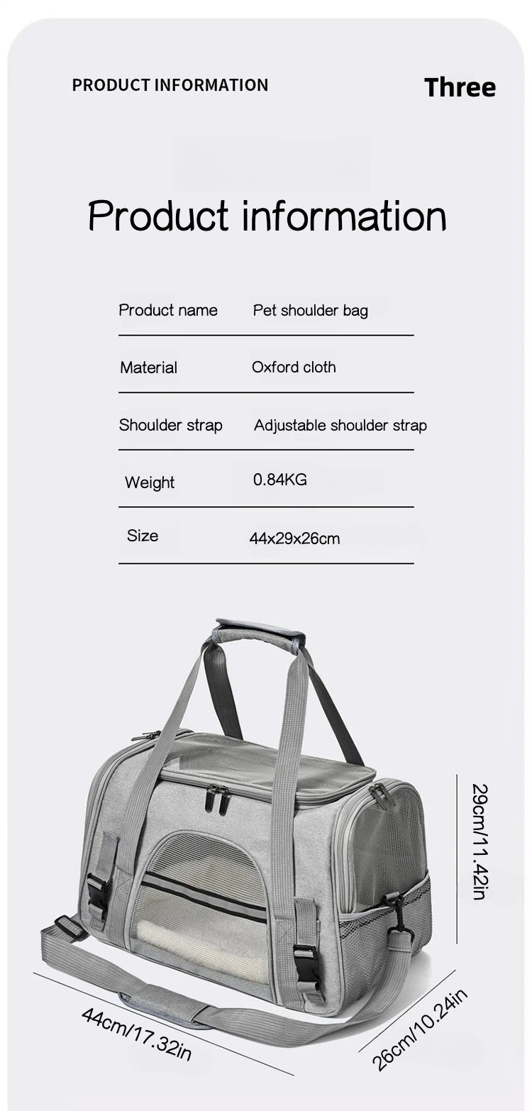 Portadores de animais de estimação mochila portátil respirável dobrável bolsa de ombro gato cão portador sacos de viagem de saída animais de estimação bolsa de transporte.