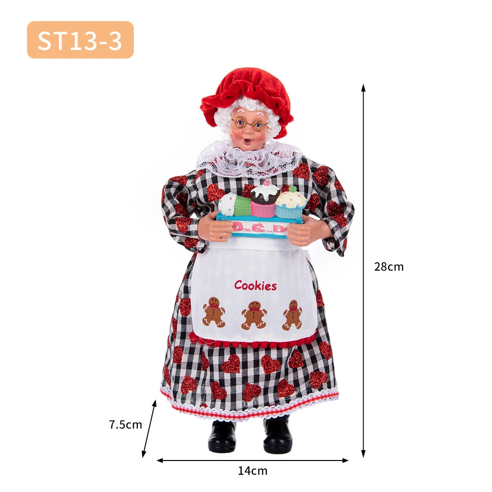 40cm natal anjo boneca estatueta brinquedo colher de árvore ornamentos em pé aniversário natal decorações navidad decoração para casa novedades