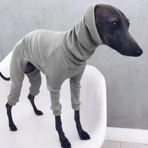 Roupa para Cães Greyhound Whippet Italianos, Pijama de Primavera para Cães de Porte Médio e Grande, Gola Alta, Terno de Quatro Patas S-5XL