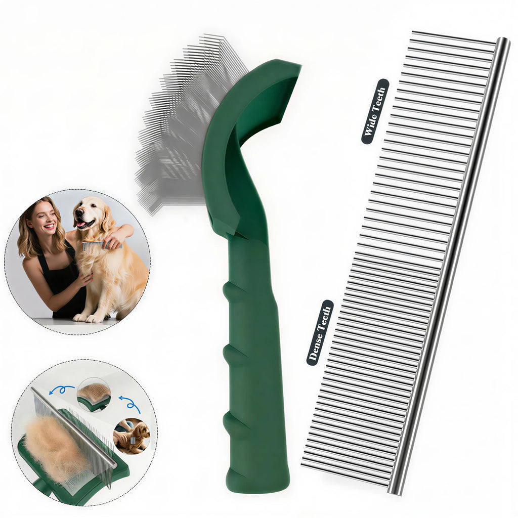 Cão aliciamento pente derramar cabelo remover agulha escova slicker massagem nó aberto pente ferramenta de cabelo grande cão suprimentos para animais de estimação acessórios