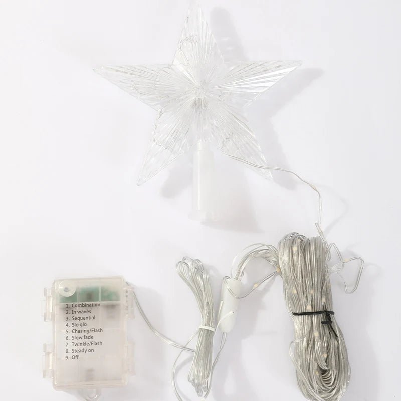 Led estrela cachoeira luzes decorações de natal luzes da corda ornamentos de árvore de natal para casa 2025 navidad natal ano novo 2026