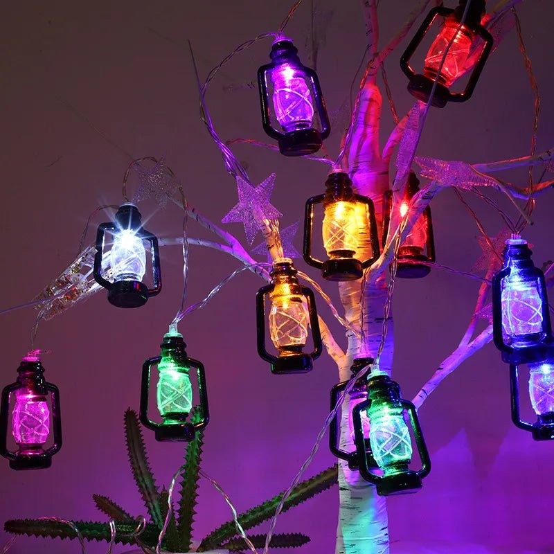 Lanterna luzes da corda 80 luzes led vintage natal dia das bruxas luzes decorativas da corda pátio jardim casa 484 - Kasa & Pet