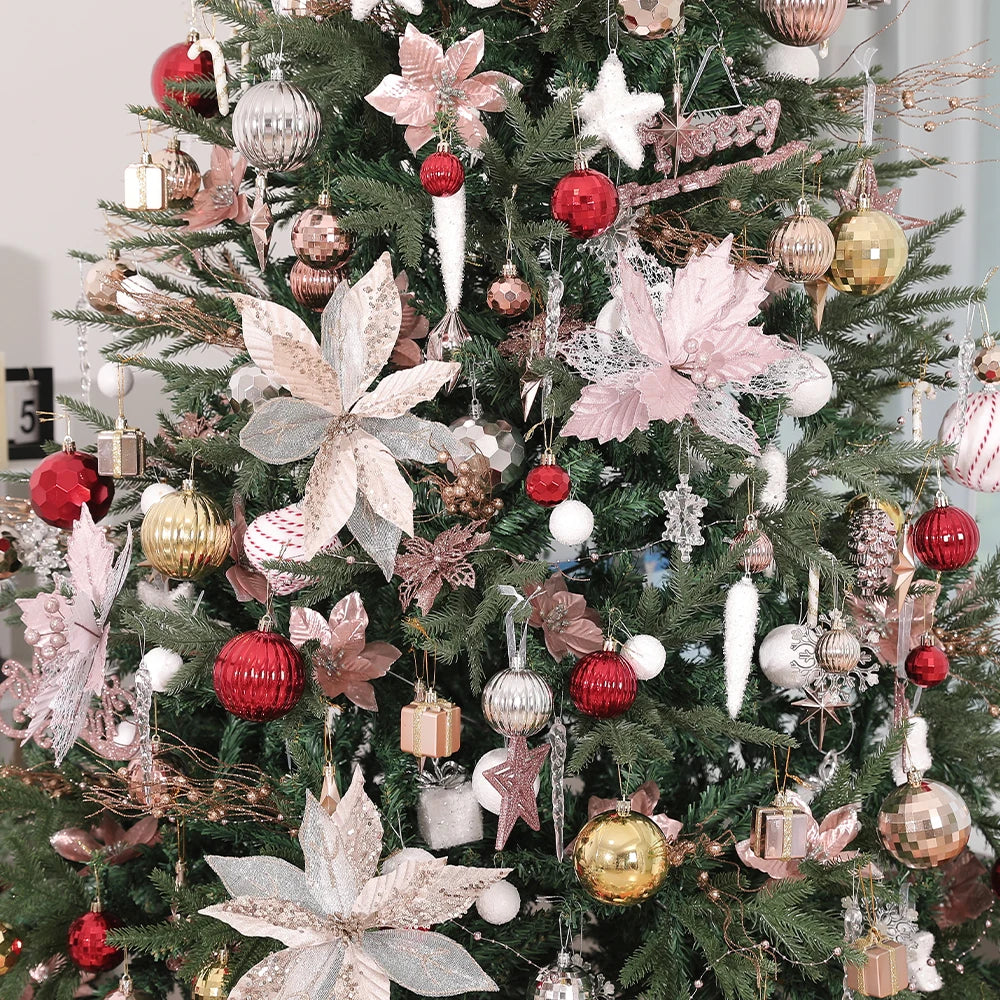 30 pçs bola de natal decoração do quarto casa pendurado bola 2025 árvore de natal pingente decoração festa presente de ano novo acessórios navidad