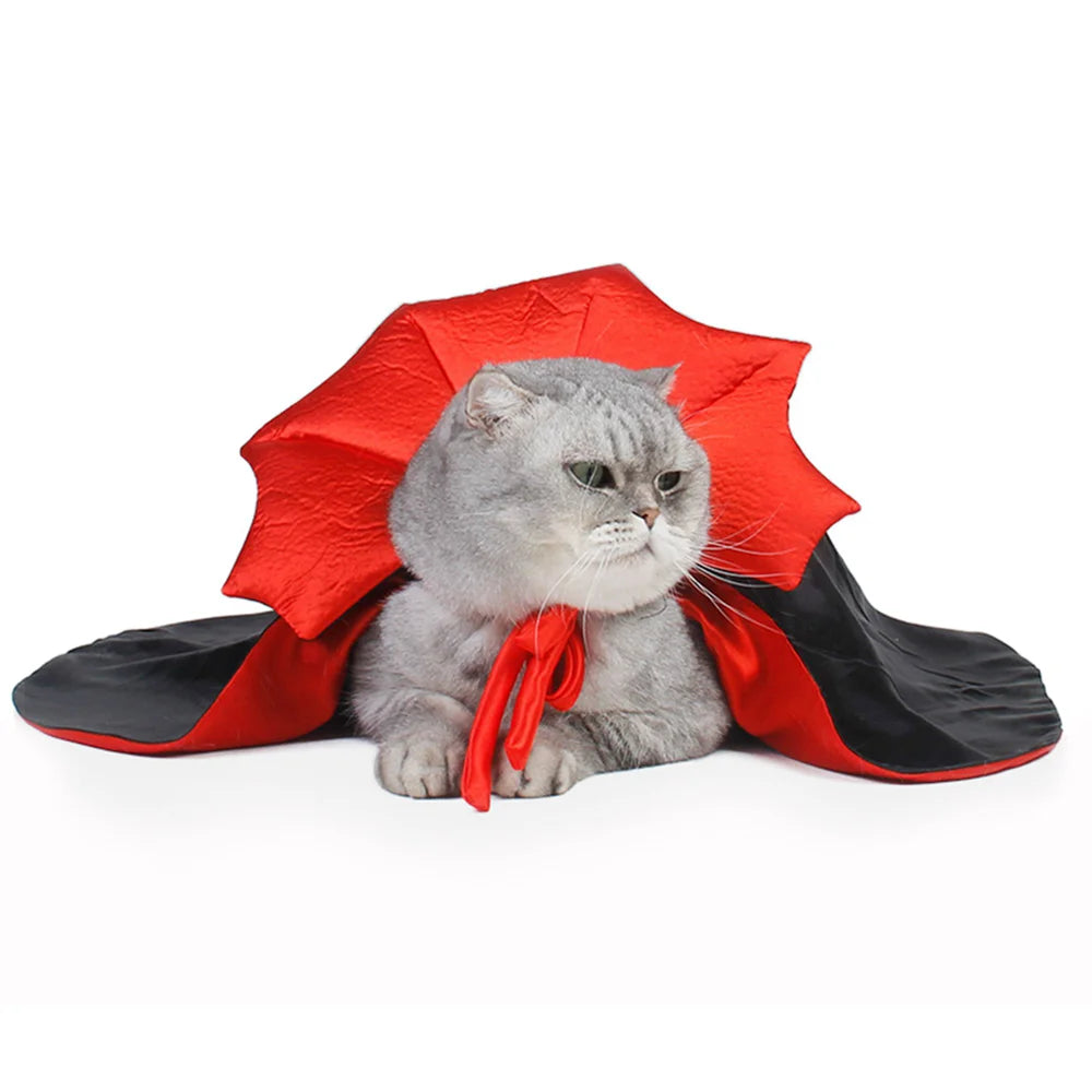 Manto Vampiro Fantasias Cosplay para Animais De Estimação, Vestido Kawaii, Roupas de Halloween, Acessórios para Gato, Gatinho, Cachorro Pequeno, Presente Bonito