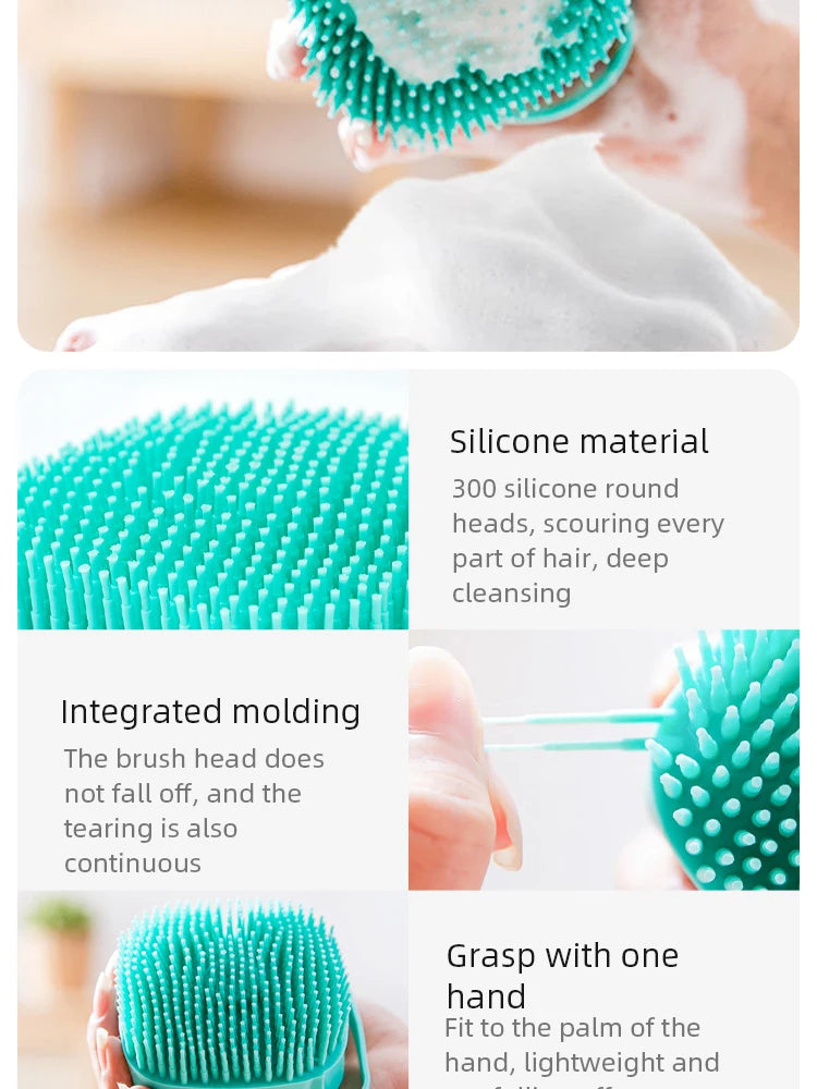 Escova de banho para animais de estimação, massageador de silicone macio, gel de banho, ferramentas limpas, pente, limpeza de cães e gatos, suprimentos de limpeza