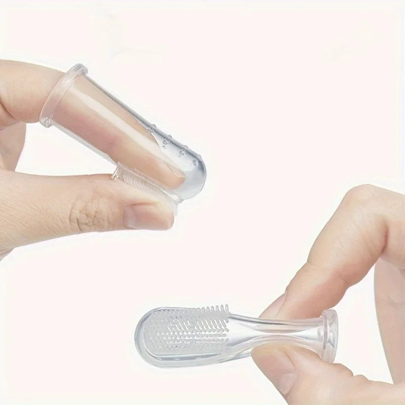 Conjunto de 4 escovas de dedo e escovas de dentes para animais de estimação, limpa os dentes eficazmente - adequado para cães e gatos