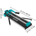 SucceBuy Cortador de telha manual de 24 polegadas com trilhos duplos, cortador de telha profissional com roda de corte de liga para telhas cerâmicas de porcelana