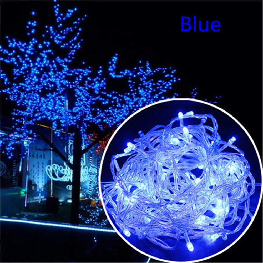 Luzes de natal 5m 10m 20m 30m 50m 100m led string luz de fadas 8 modos luzes de natal para festa de casamento luzes do feriado