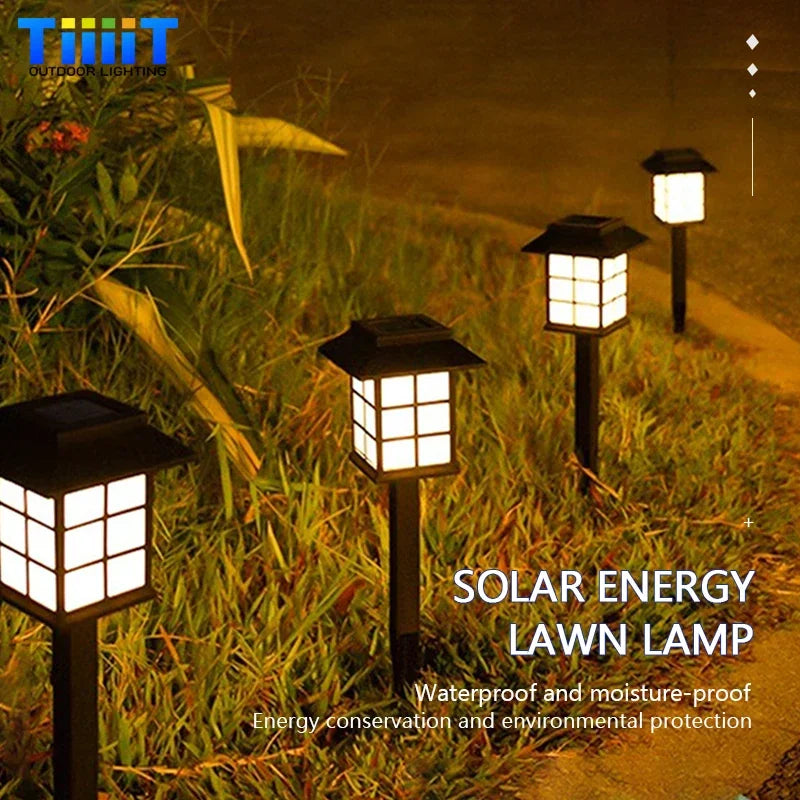 LED Solar Lawn Light para exterior, impermeável Path Light, Jardim e Estrada, Decoração de Pátio, Luminárias de Paisagem, IP65