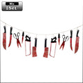 1-4 conjunto de banner sangrento de halloween, decoração suspensa de terror para casa assombrada, tema de filme, aniversário, carnaval, festa, presente de halloween