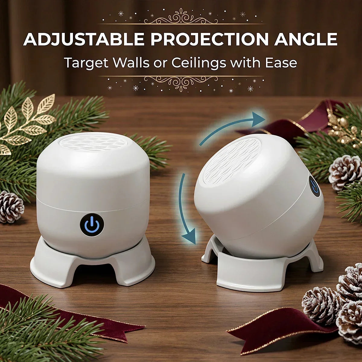 Projetor de Luz Rotativo de Natal com 22 Padrões, Lâmpada Noturna LED, Projetor de Luz com Boneco de Neve, Papai Noel, Floco de Neve, Rena e Alce