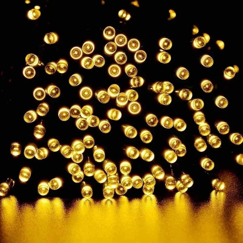Corda de luz solar ao ar livre led decoração de natal, corda de luz solar luz de fadas jardim decoração de natal luz