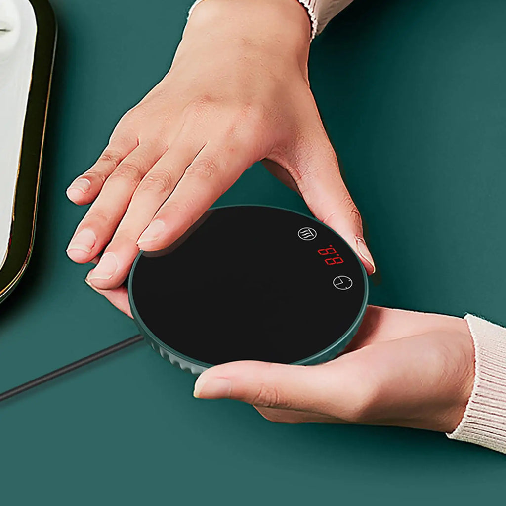 Caneca copo mais quente café leite chá copo de água aquecimento elétrico touch pad temperatura ajustável chá quente aquecedor mais quente plugue da ue