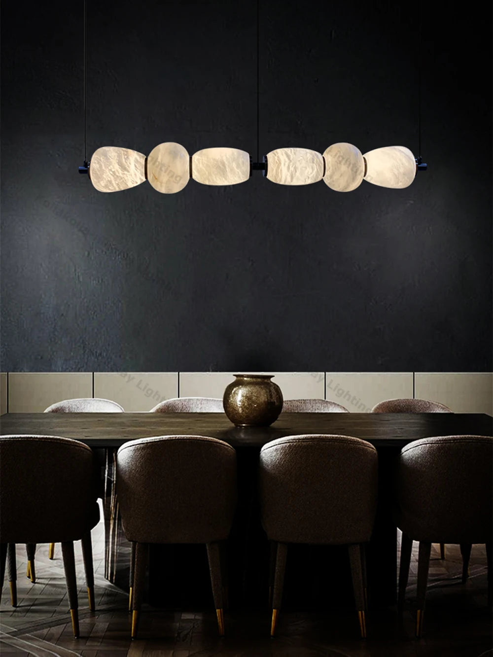Lustres de LED Reguláveis de Mármore Natural para Decoração de Casa, Nova Tendência 2026, Iluminação para Sala de Estar e Sala de Jantar