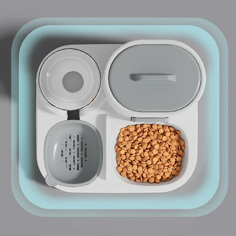 Alimentação e água potável para animais de estimação, dois em um, comida suave, grande capacidade, tigela de água potável, comida para gatos, tigela para cães