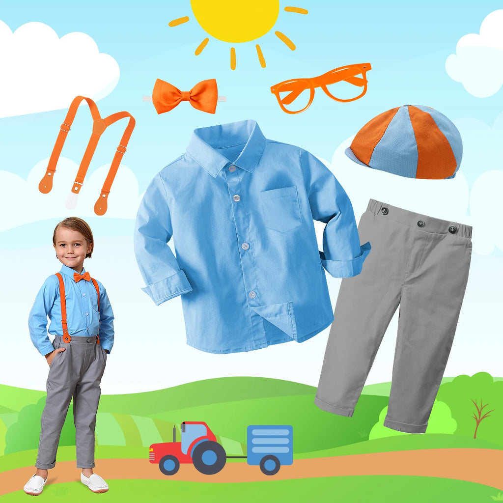 Criança menino roupas do bebê halloween ternos de aniversário crianças roupas suspender vestido cavalheiro fotografia infantil festa presente conjunto