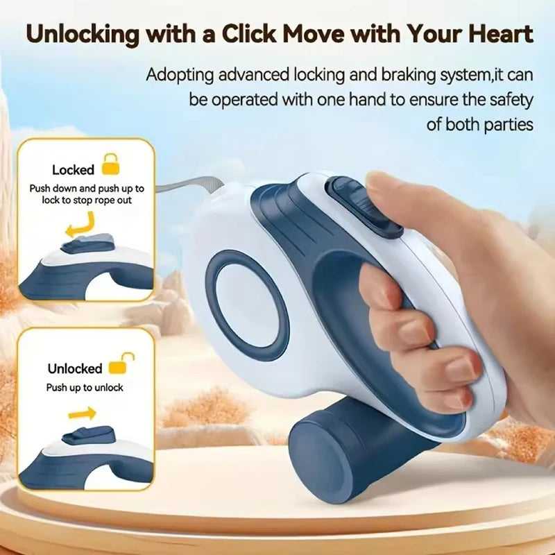 Trela retrátil automática para cães, corda extensível para viagens ao ar livre, caminhada, cães pequenos, corda de tração, chumbo para gatos
