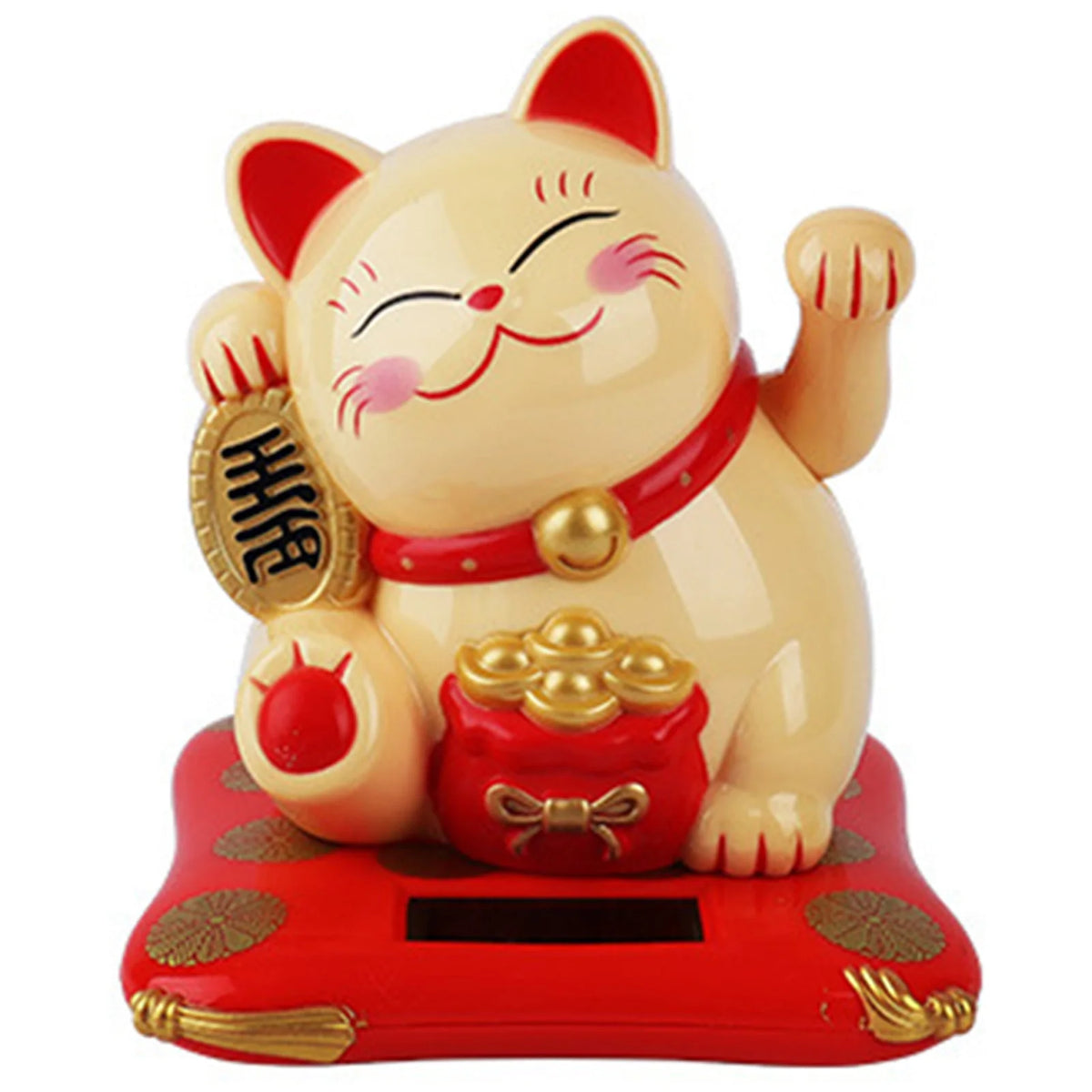 2.5 Polegada ornamentos de gato da sorte bonito mesa de energia solar decoração de gato funciona bem gato da sorte ornamentos de carro durável decoração para casa Kasa & Pet