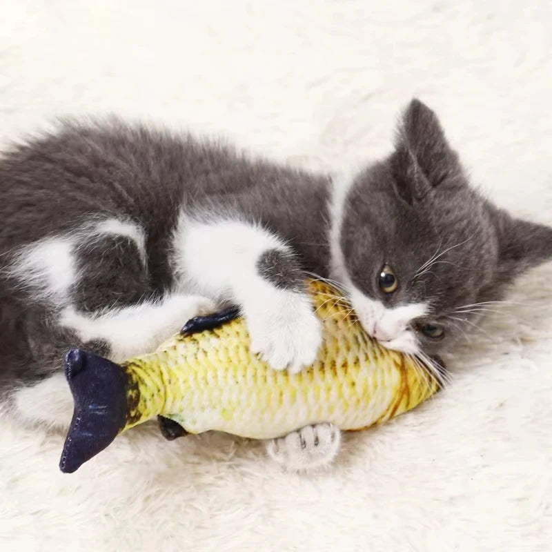 20cm gato favor peixe brinquedo de pelúcia travesseiro simulação peixe gato brinquedo animal de estimação treinamento interativo mastigar brinquedo suprimentos para animais de estimação