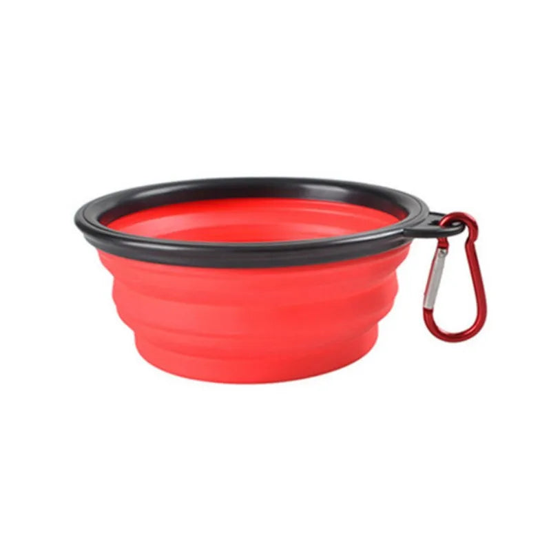 Tigela de comida para animais de estimação portátil durável tpr tigela de comida para cães e gatos tigela dobrável de silicone portátil viagem ao ar livre tigela de comida de água
