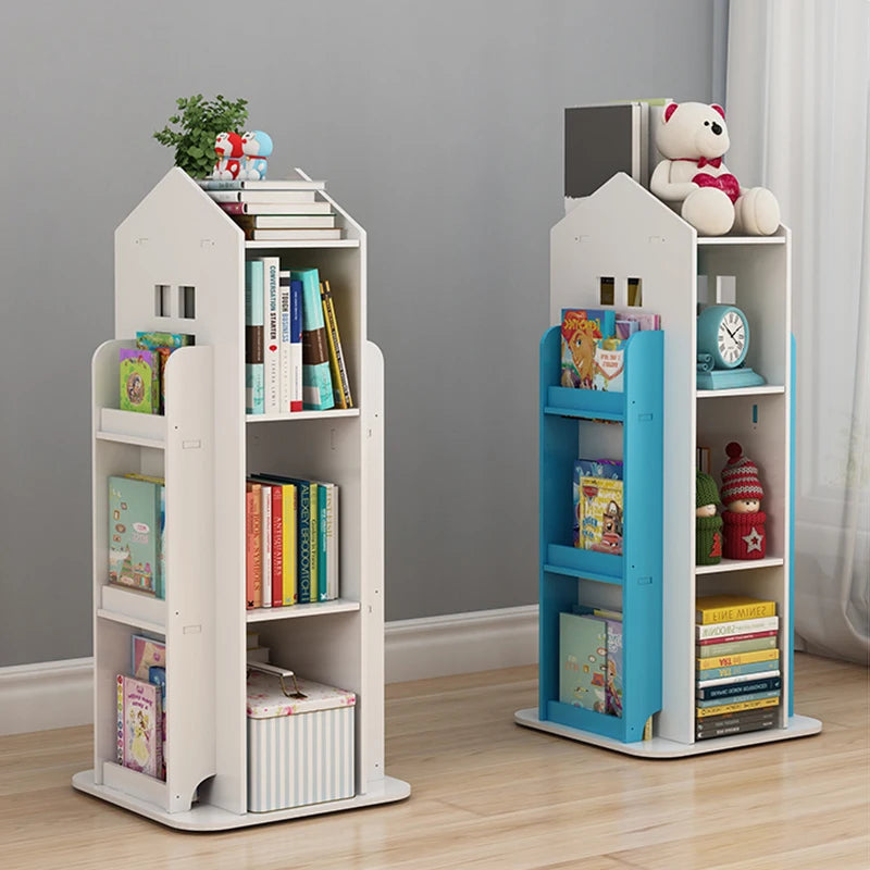 【Breeins】Madre de casa infantil, estante rotativa, livros, brinquedos, organizador de armazenamento, prateleira, armário, decoração de casa