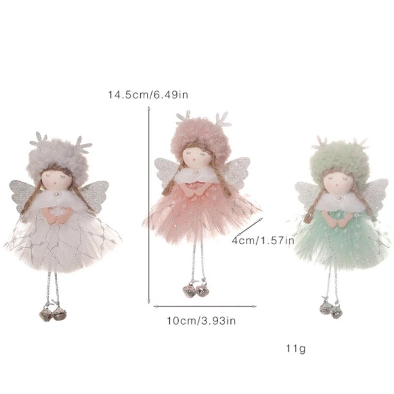 Ano novo 2024 natal anjo bonecas árvore de natal pingente ornamentos navidad 2022 decoração de natal para casa presentes natal noel deco
