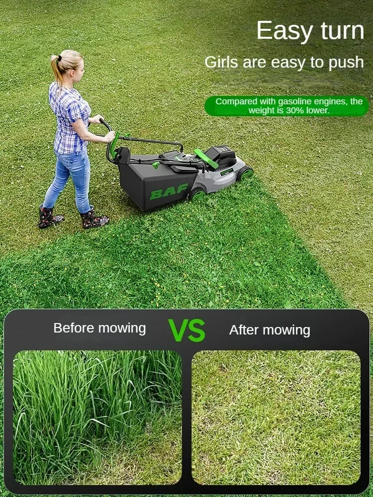 Cortador de grama elétrico de alta potência – perfeito para jardas grandes, eficiência estilo push e operação com fio incluída