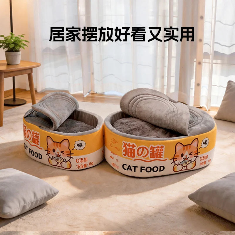Cama para Gatos em Pelúcia, Ninho de Dormir para Animais de Estimação, Almofada Macia e Quente, Sofá-Caverna, Tapete para Gatos, Gatinhos e Cães Pequenos, Uso Interno