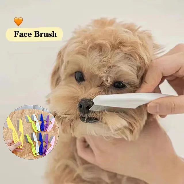 1/2 Peça Pente para Queda de Pelos de Animais de Estimação em Aço Inoxidável, Pente Antipulgas para Gatos e Cães, Pente de Higiene para Pelos e Pulgas, Escova para Cães, Ferramentas de Higiene