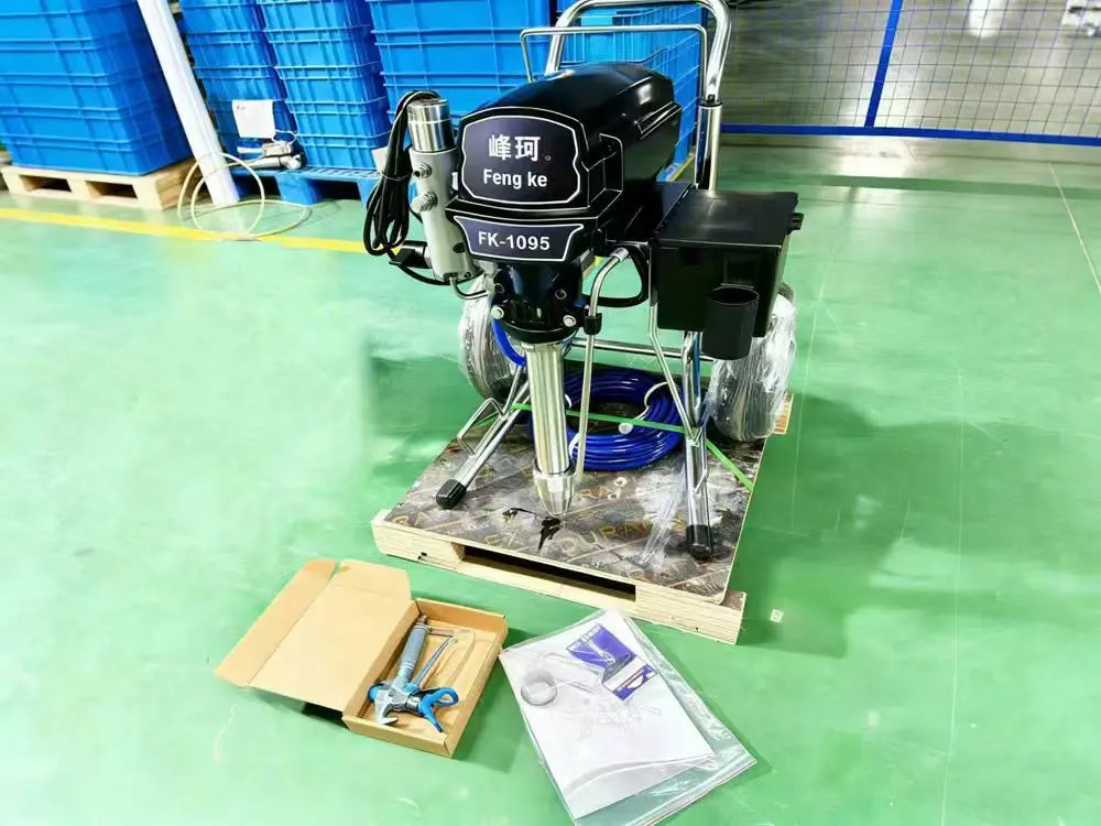 Pistola pulverizadora profissional com bomba de pistão, máquina de pulverização mal ventilada, 4000w, 6,5l, pulverizador de tinta sem ar, fk1095, máquina de pintura a óleo