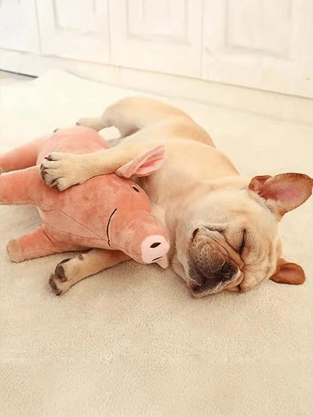 Um Brinquedo de Pelúcia para Cães com Design de Porquinho Rosa, Durável para Mastigar, Brinquedo Relaxante para Dormir, Brinquedo de Pelúcia para Cães